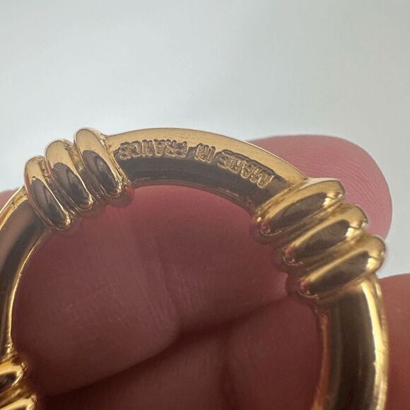 Hermes Gold Tone Scarf Ring W/ Certificate of Authenticity - Picture 6 of 12
